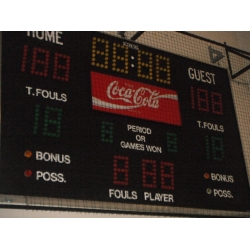 Kodiak 410A Coca-Cola Branded Scoretec Basketball Scoreboard